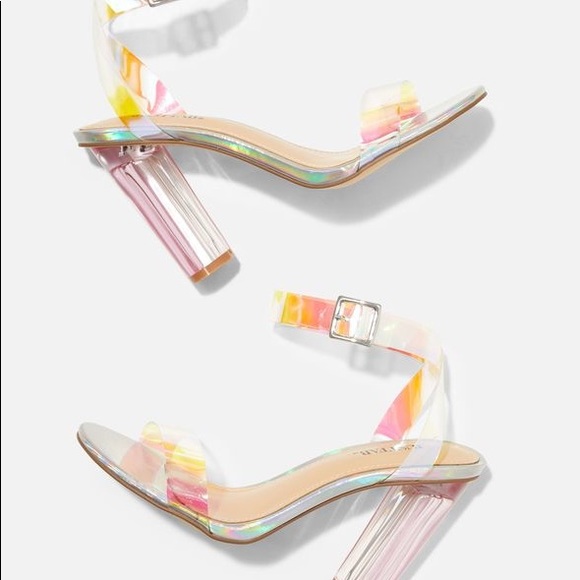 Justfab Hanna Transparent Heels Sandal 